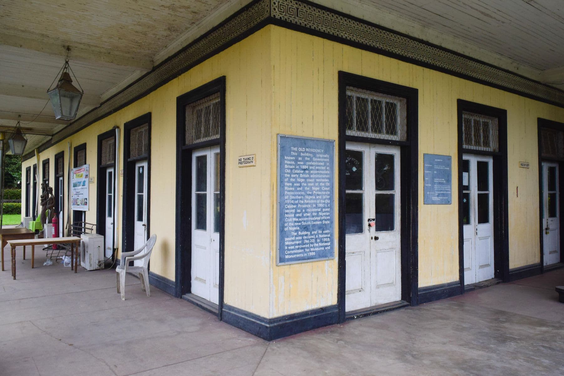 Veranda of the colonial-era Old Residency, now the National Museum in Calabar